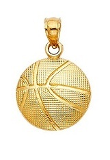 extraordinary teensy basketBall ball gold baby charm 